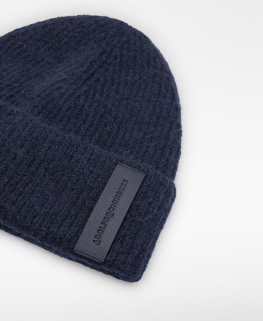 bonnet homme en maille côtelée
