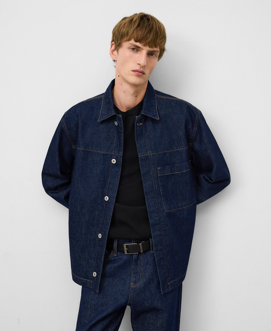 veste en denim de coton homme
