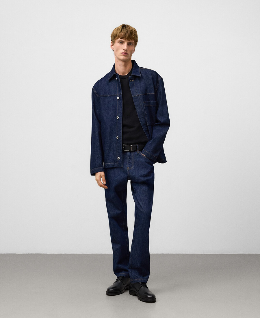 veste en denim de coton homme