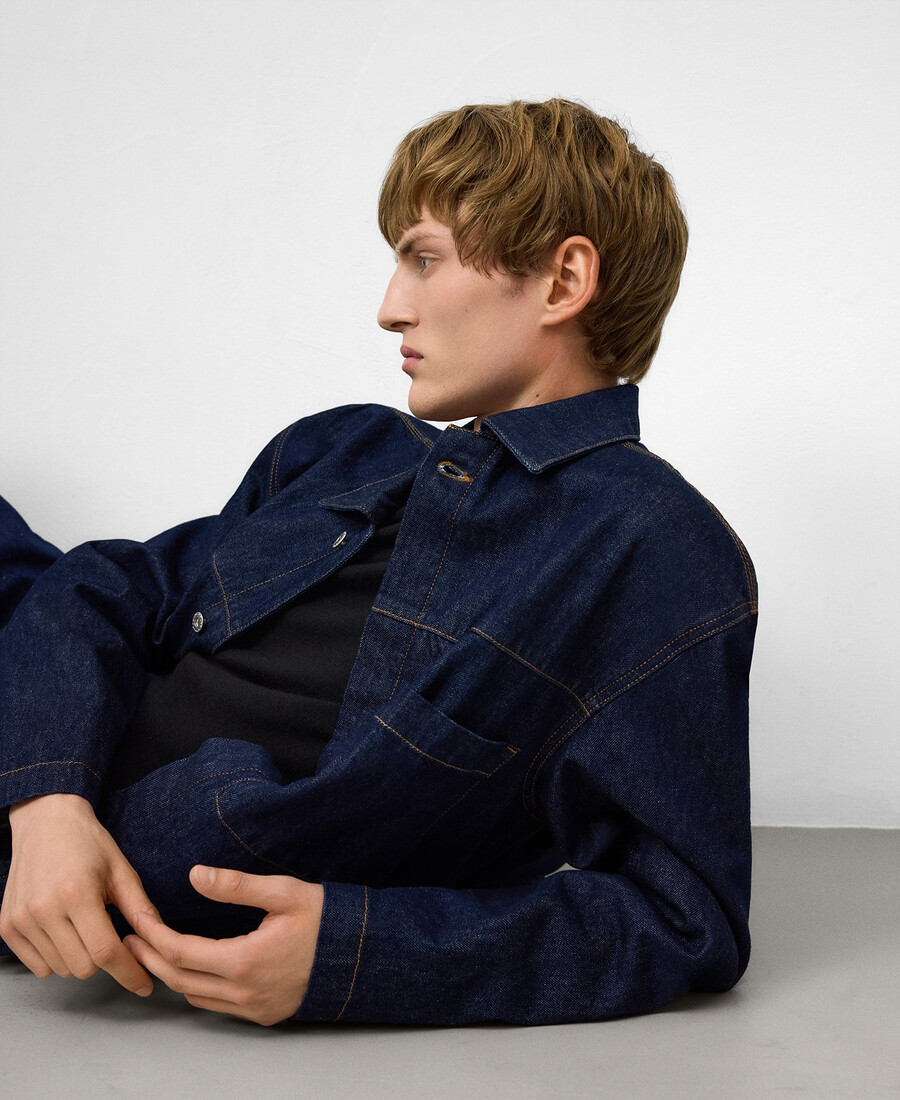 veste en denim de coton homme