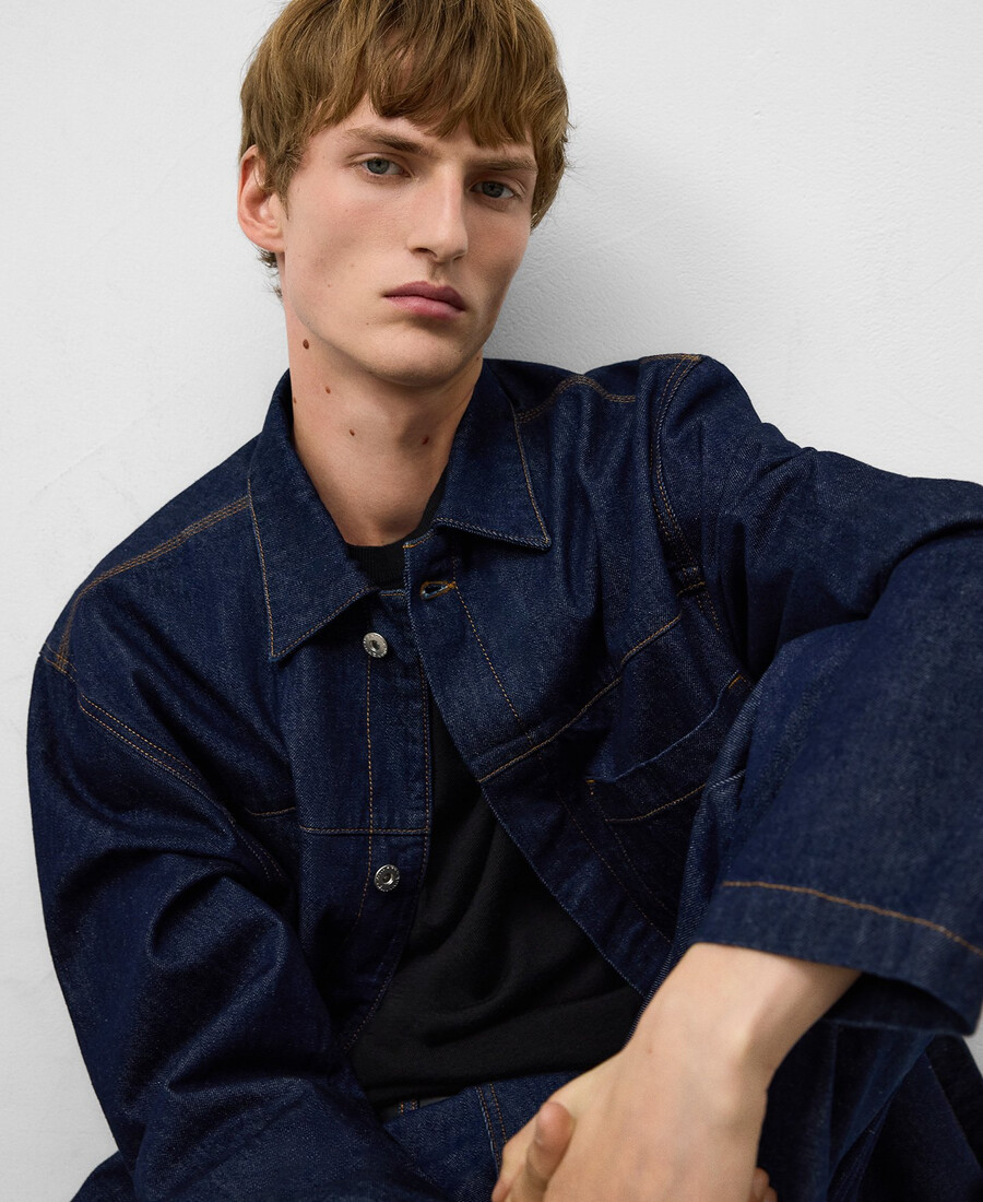 veste en denim de coton homme