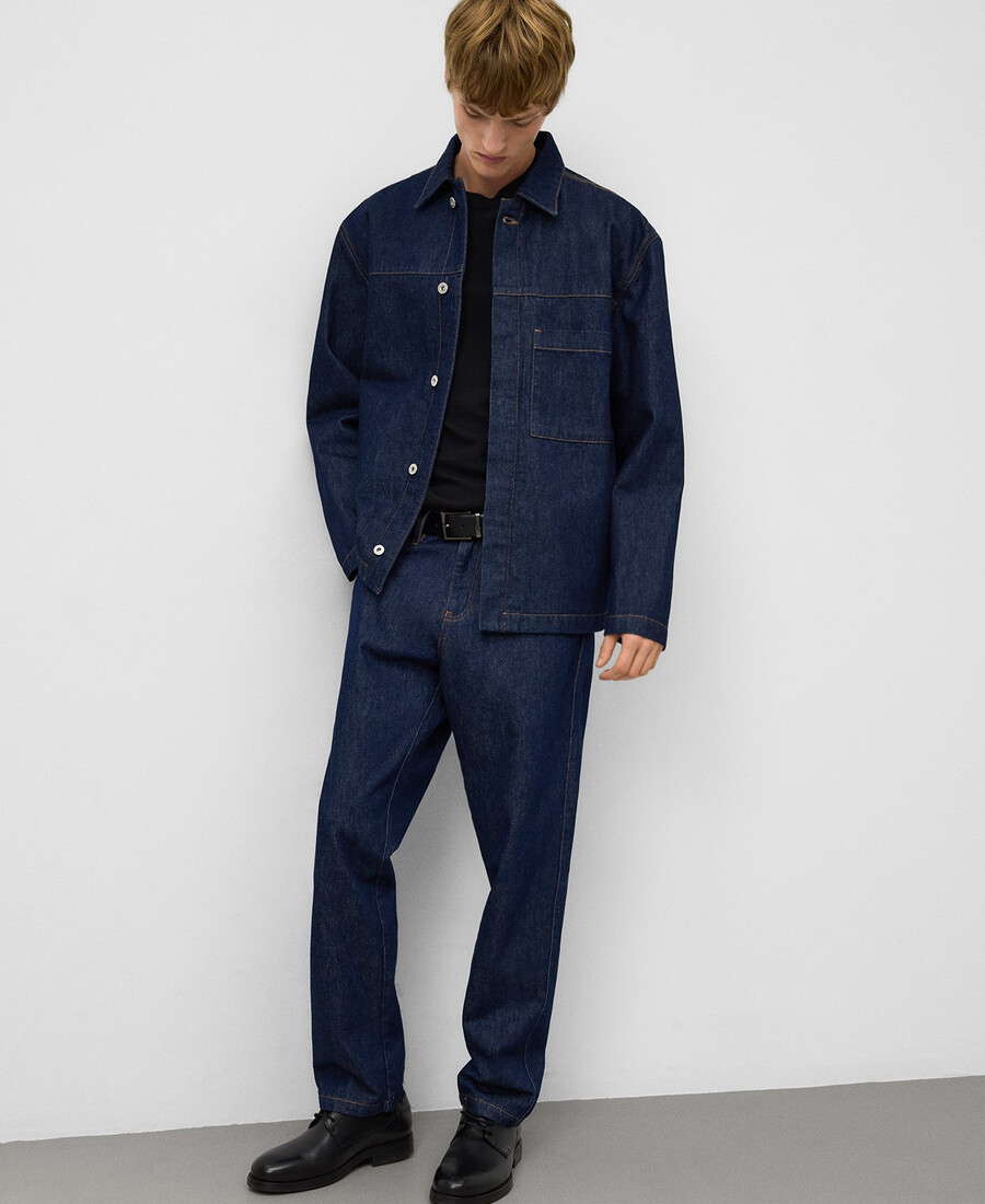 veste en denim de coton homme
