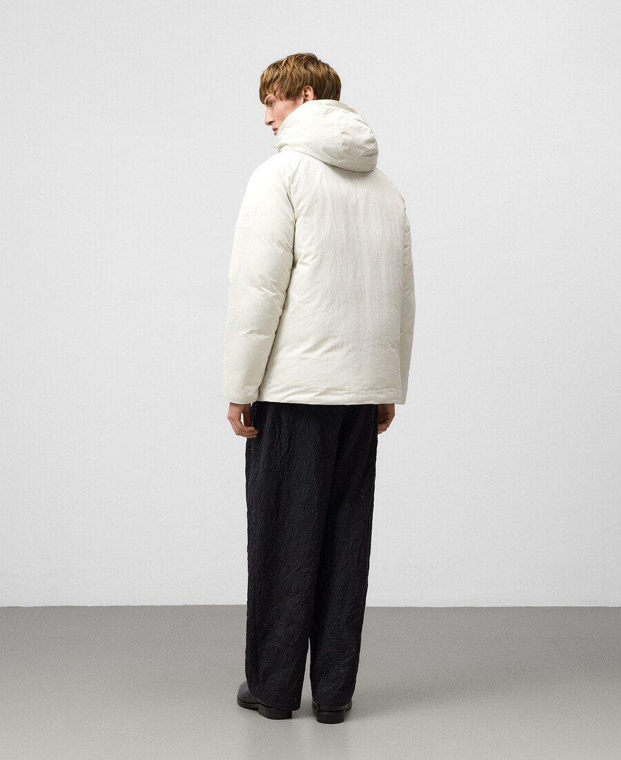 veste courte matelassée à plis homme