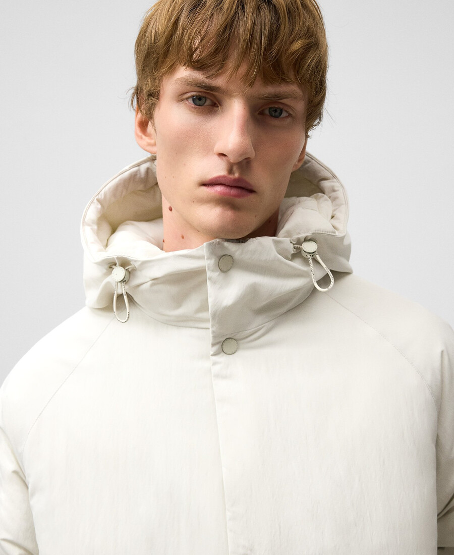 veste courte matelassée à plis homme