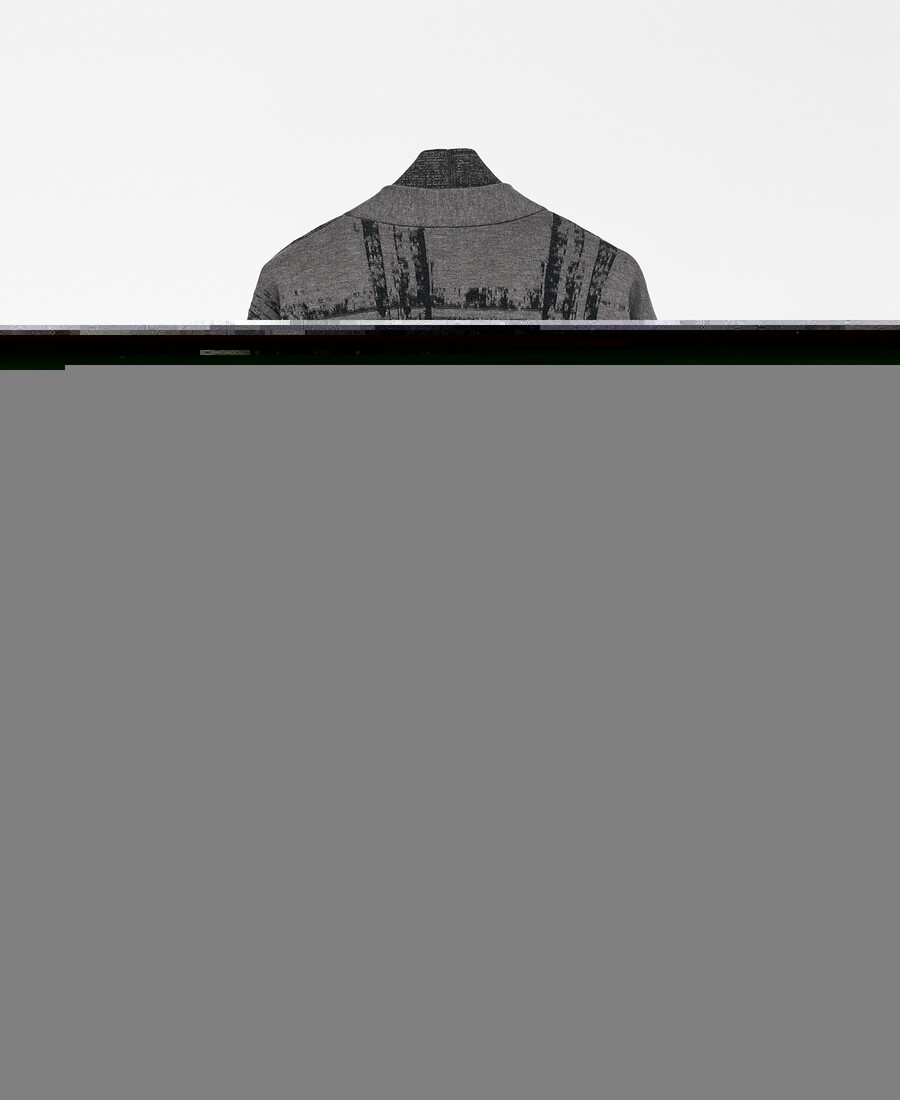 veste kimono homme en maille jacquard