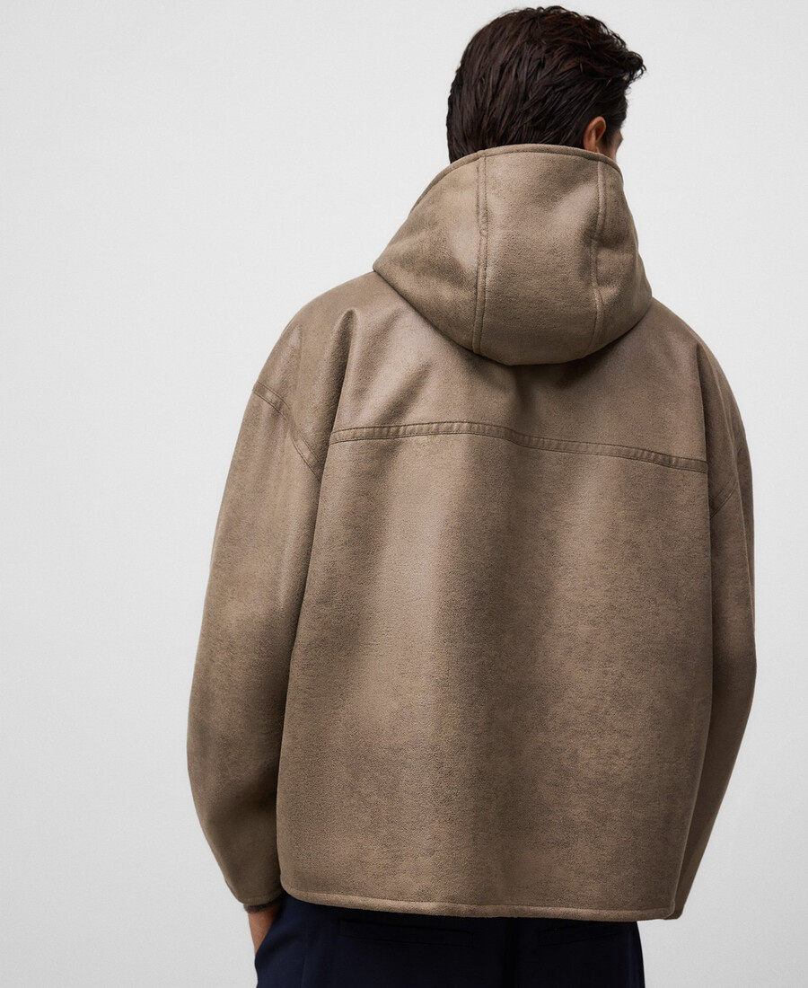 veste homme oversize en cuir et non-cuir