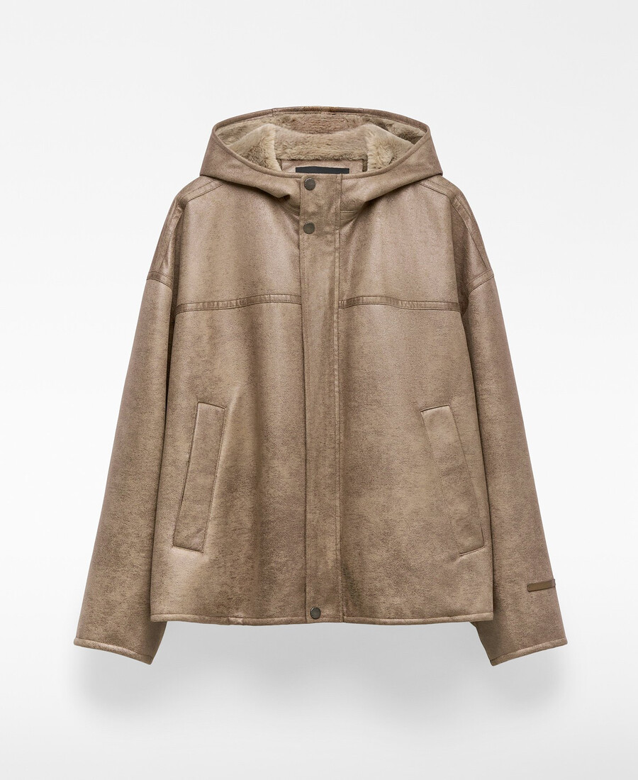 veste homme oversize en cuir et non-cuir