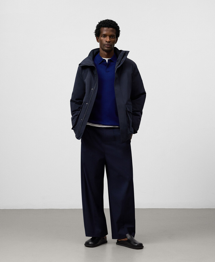 parka courte à capuche homme