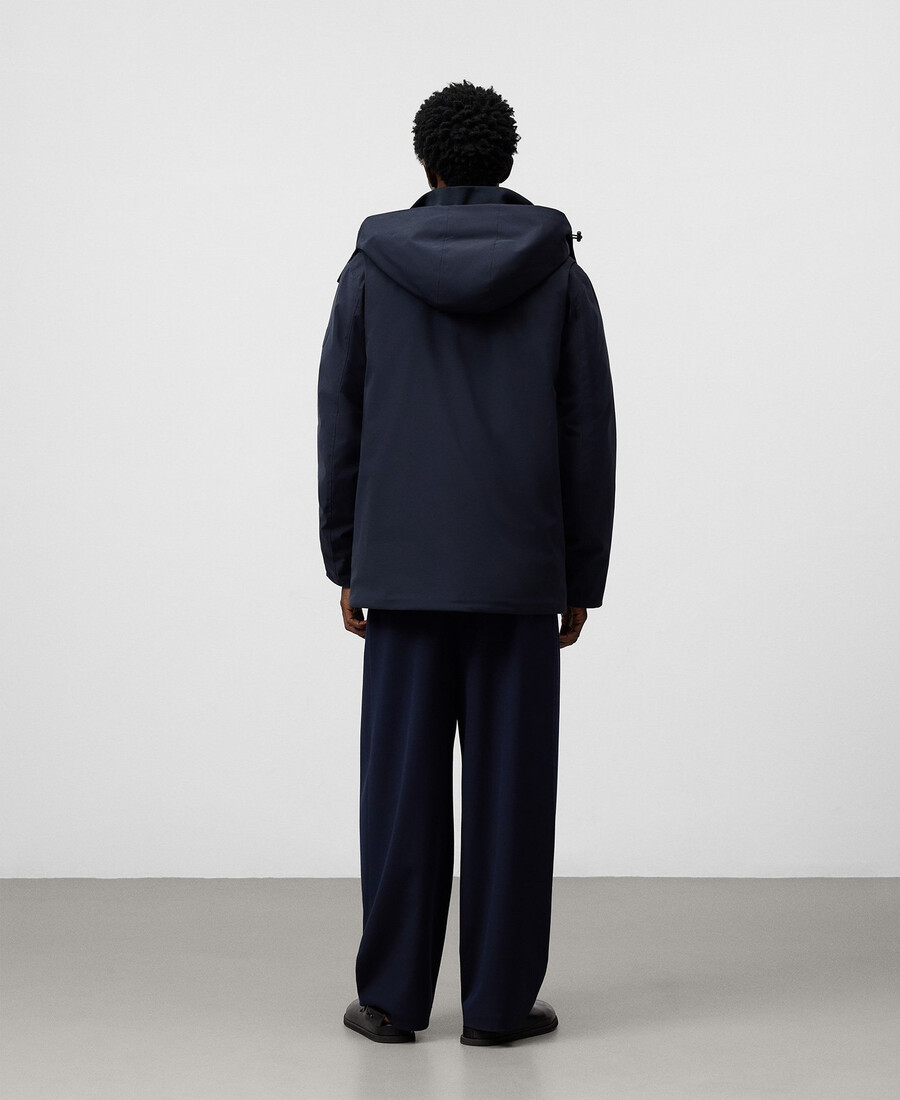 parka courte à capuche homme