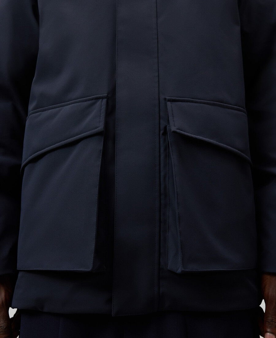 parka courte à capuche homme