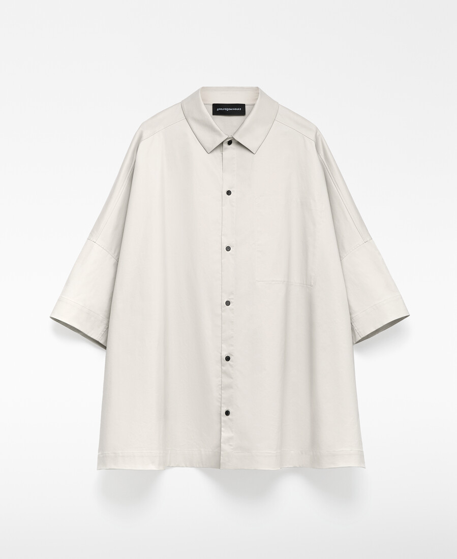 chemise grise oversize en coton pour homme