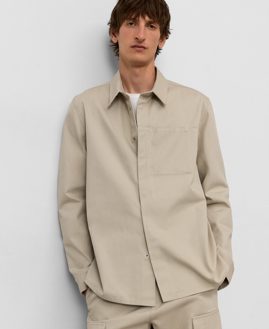 chemise coupe décontractée avec poche homme