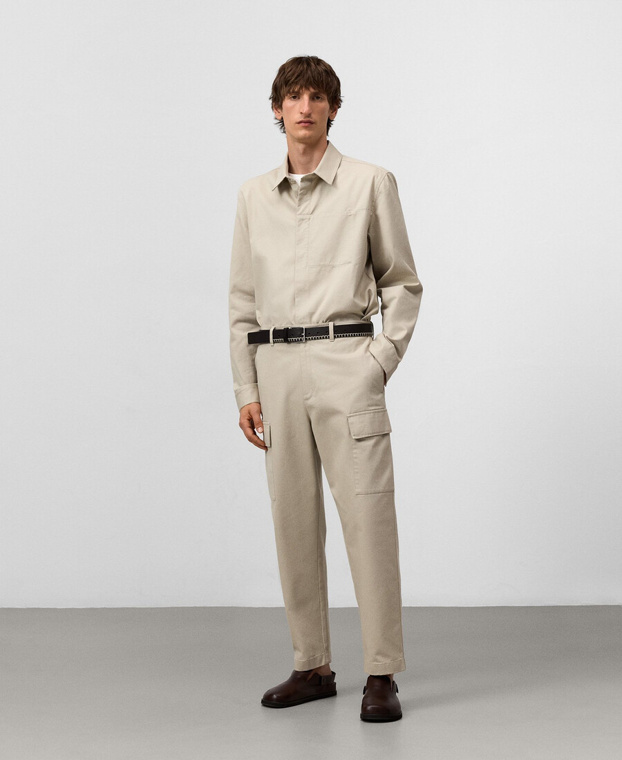 chemise coupe décontractée avec poche homme