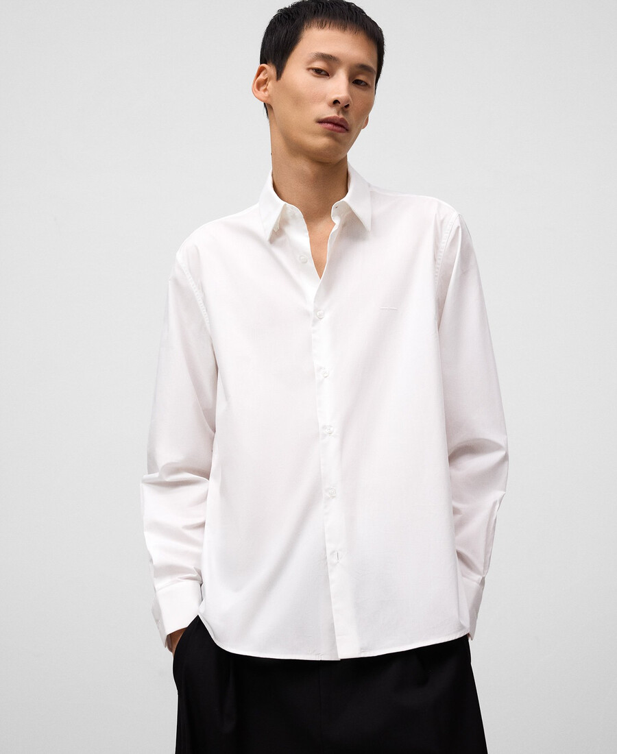 chemise homme à col italien coupe classique
