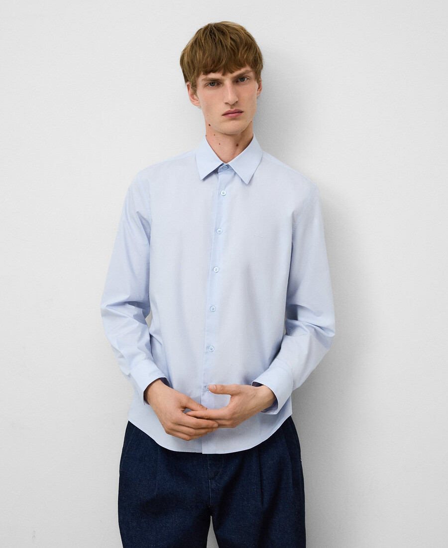 chemise homme à col italien coupe classique