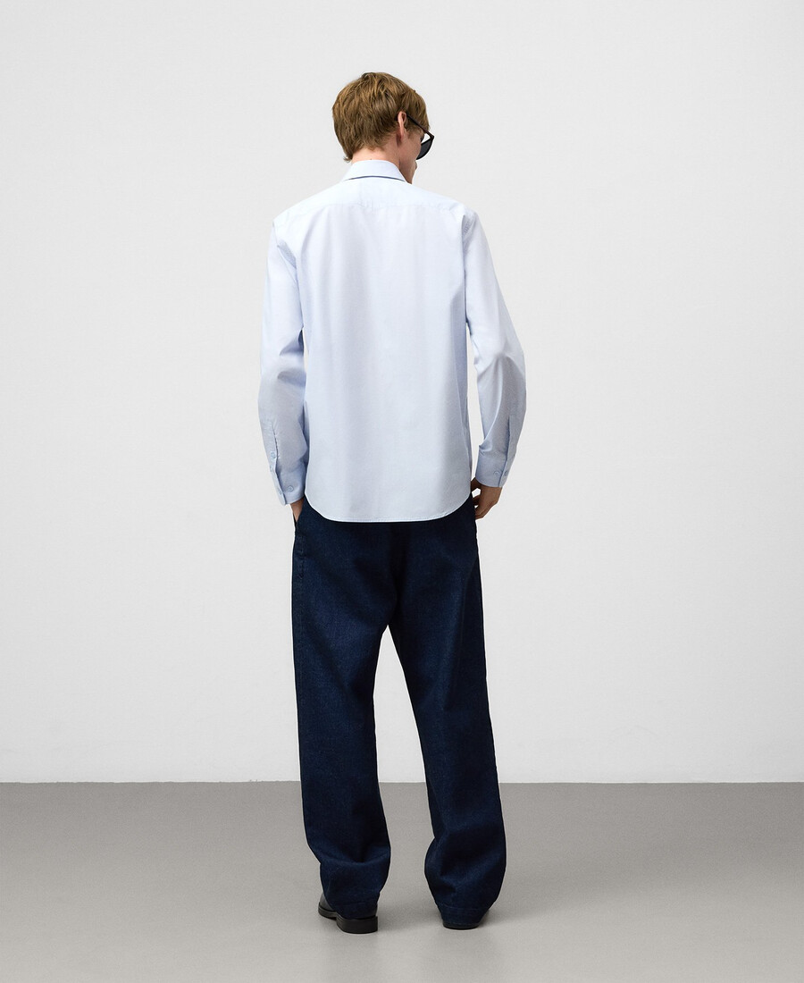 chemise homme à col italien coupe classique