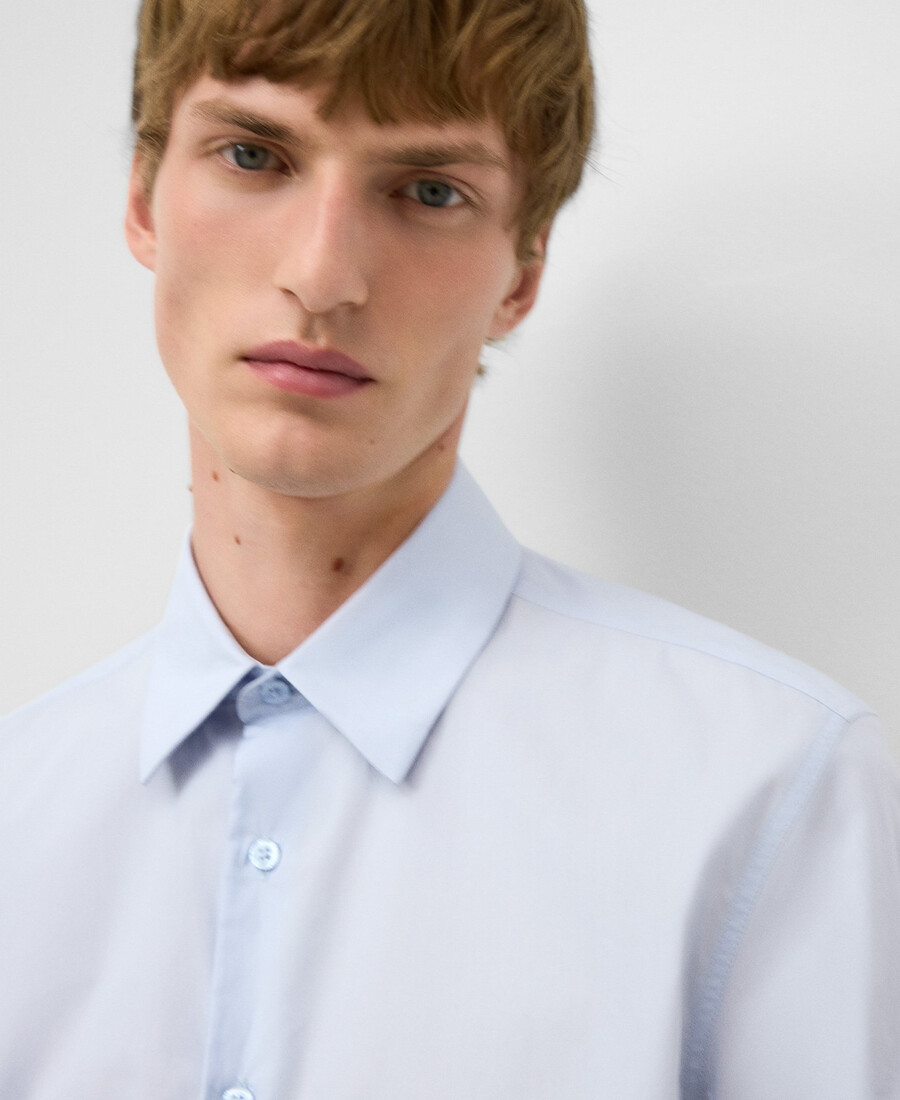 chemise homme à col italien coupe classique