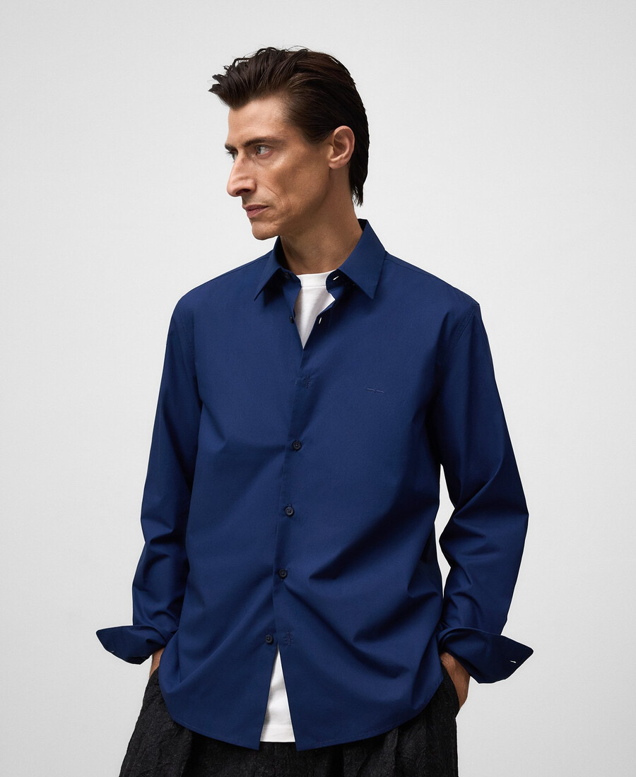 chemise homme à col italien coupe classique