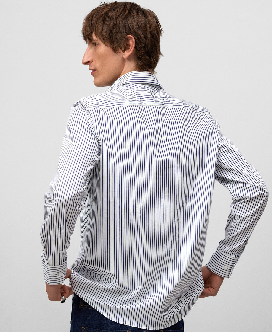 chemise rayée coupe classique avec poche homme