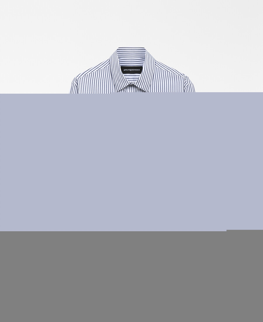 chemise rayée coupe classique avec poche homme