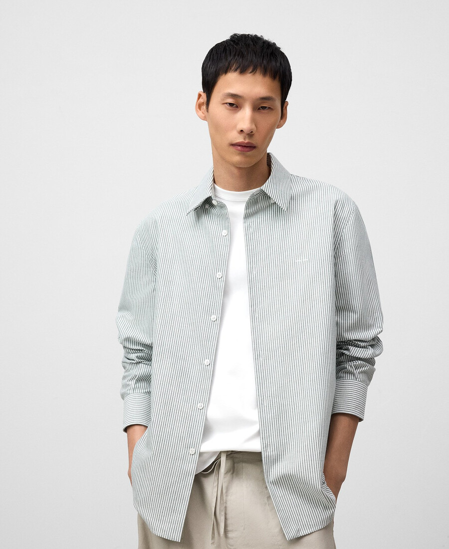 chemise homme rayée en coton coupe classique