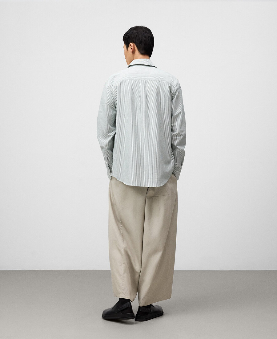 chemise homme rayée en coton coupe classique