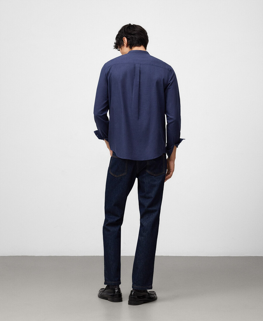 chemise homme à col mandarin coupe classique