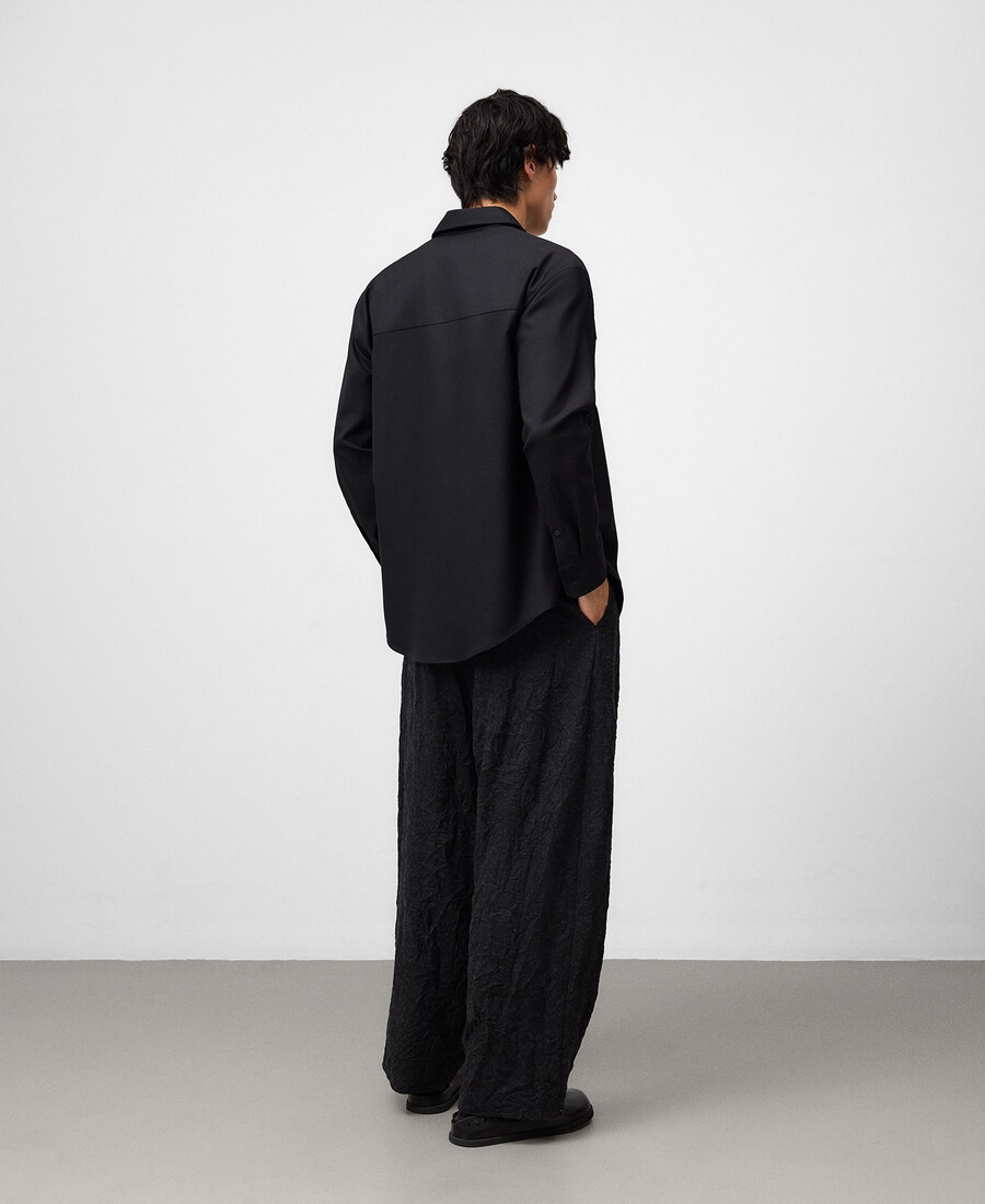 chemise homme à plis horizontaux