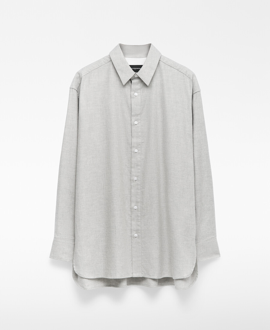 chemise homme à col italien coupe décontractée