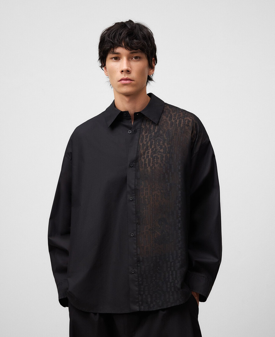 chemise dévorée surdimensionnée homme