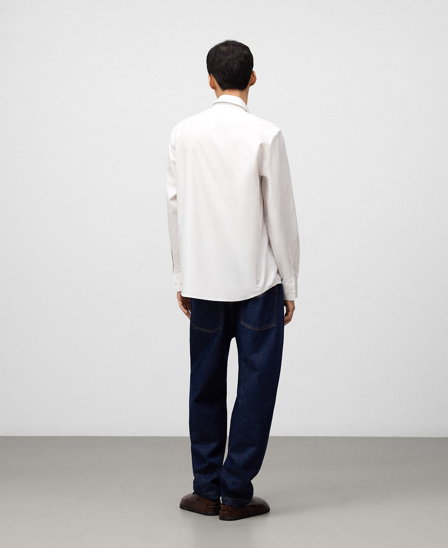 chemise homme à micro-carreaux coupe classique