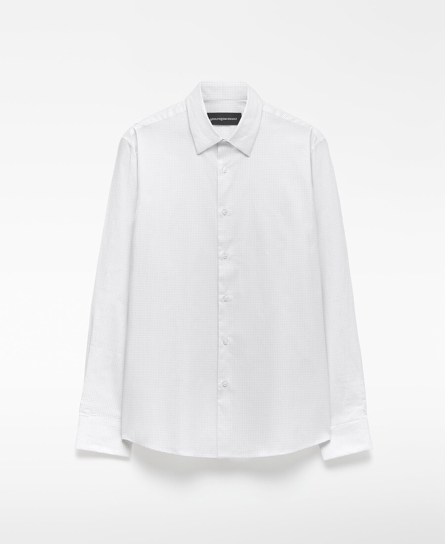 chemise homme à micro-carreaux coupe classique