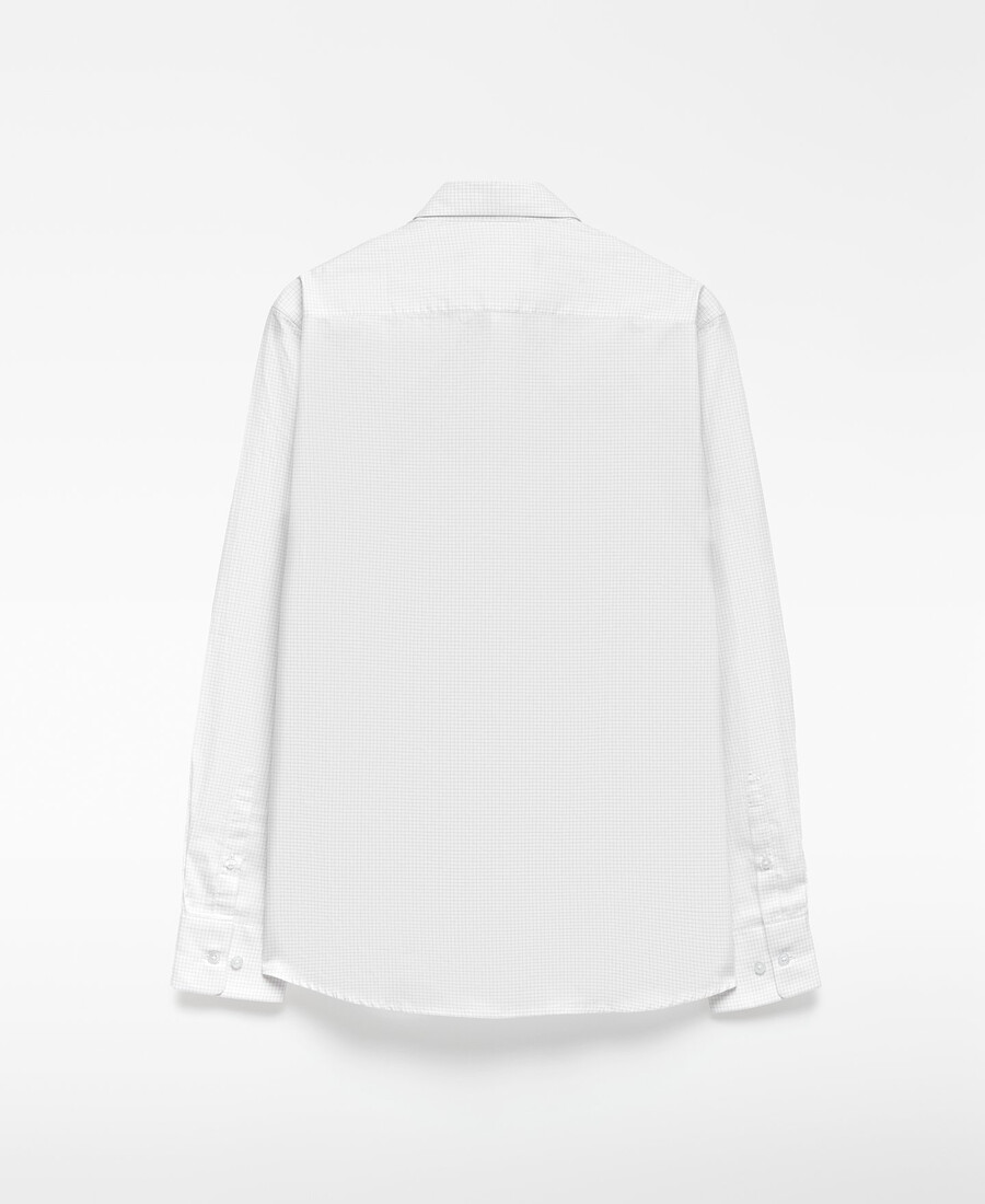chemise homme à micro-carreaux coupe classique