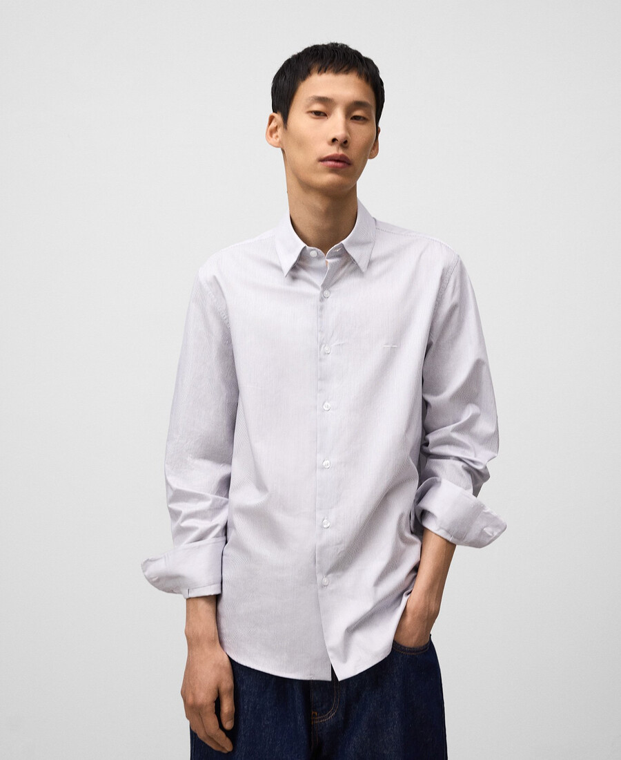 chemise homme à micro-motifs coupe classique