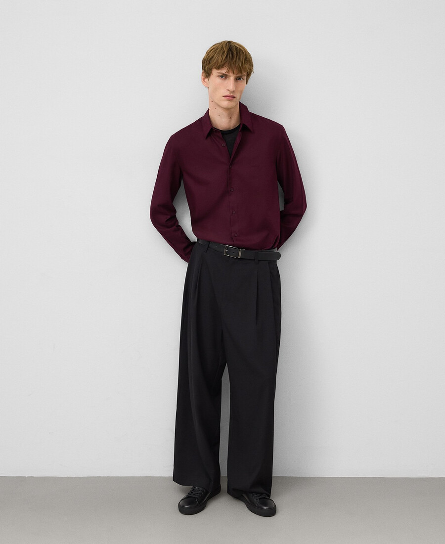 chemise homme en coton biologique à col italien