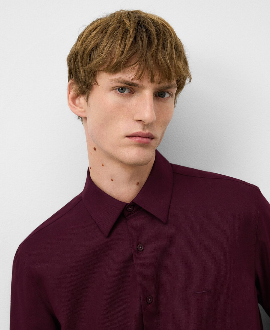 chemise homme en coton biologique à col italien
