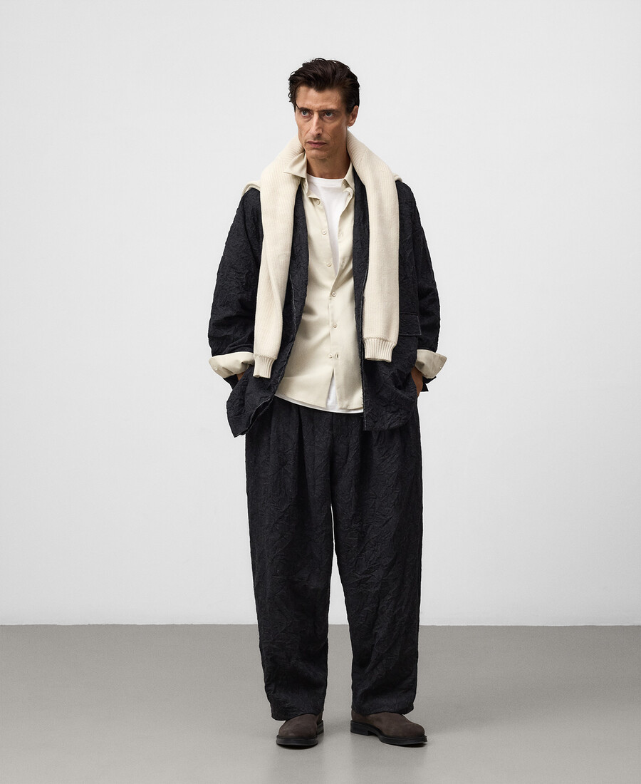chemise homme en coton biologique à col italien