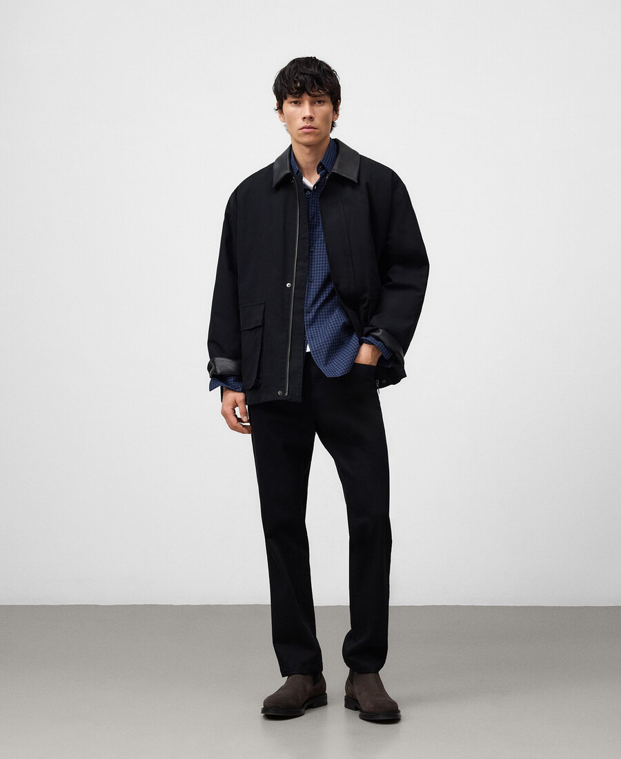 chemise à carreaux bleus coupe classique homme