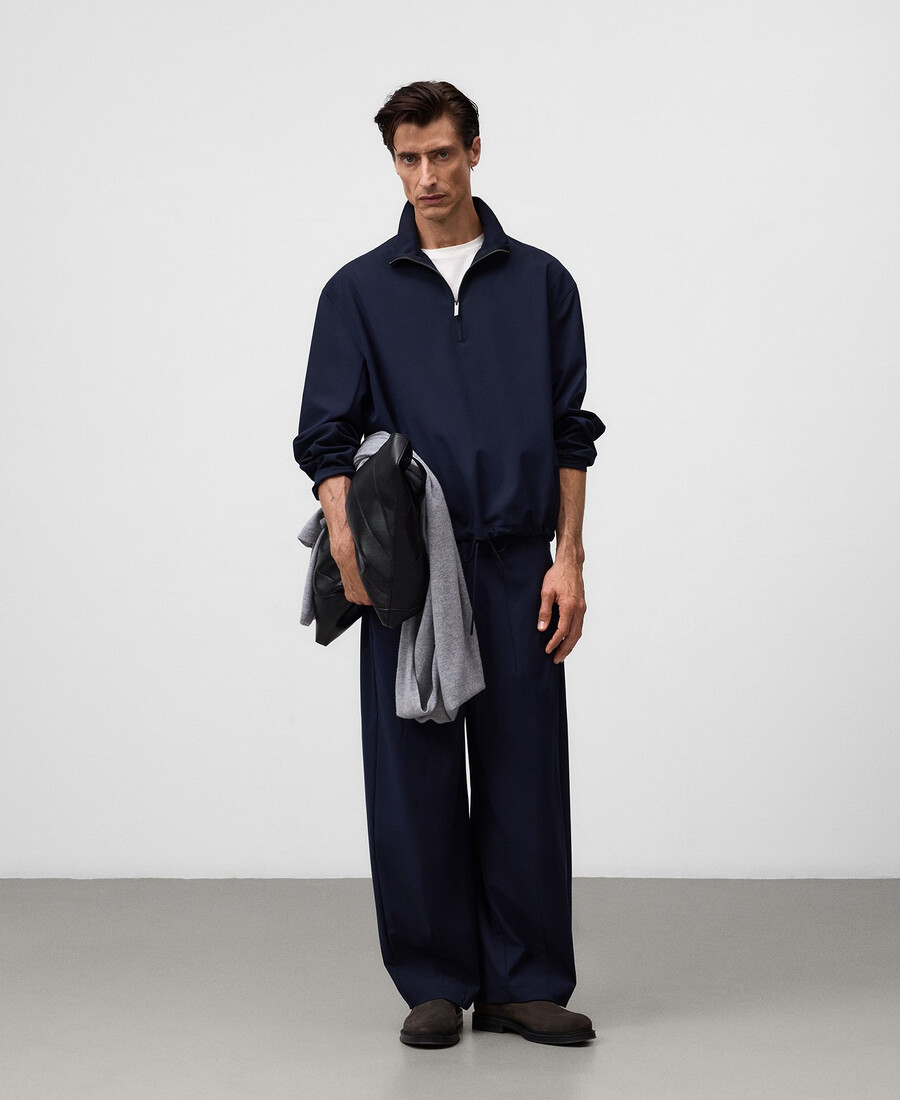 chemise homme à fermeture éclair et coupe décontractée