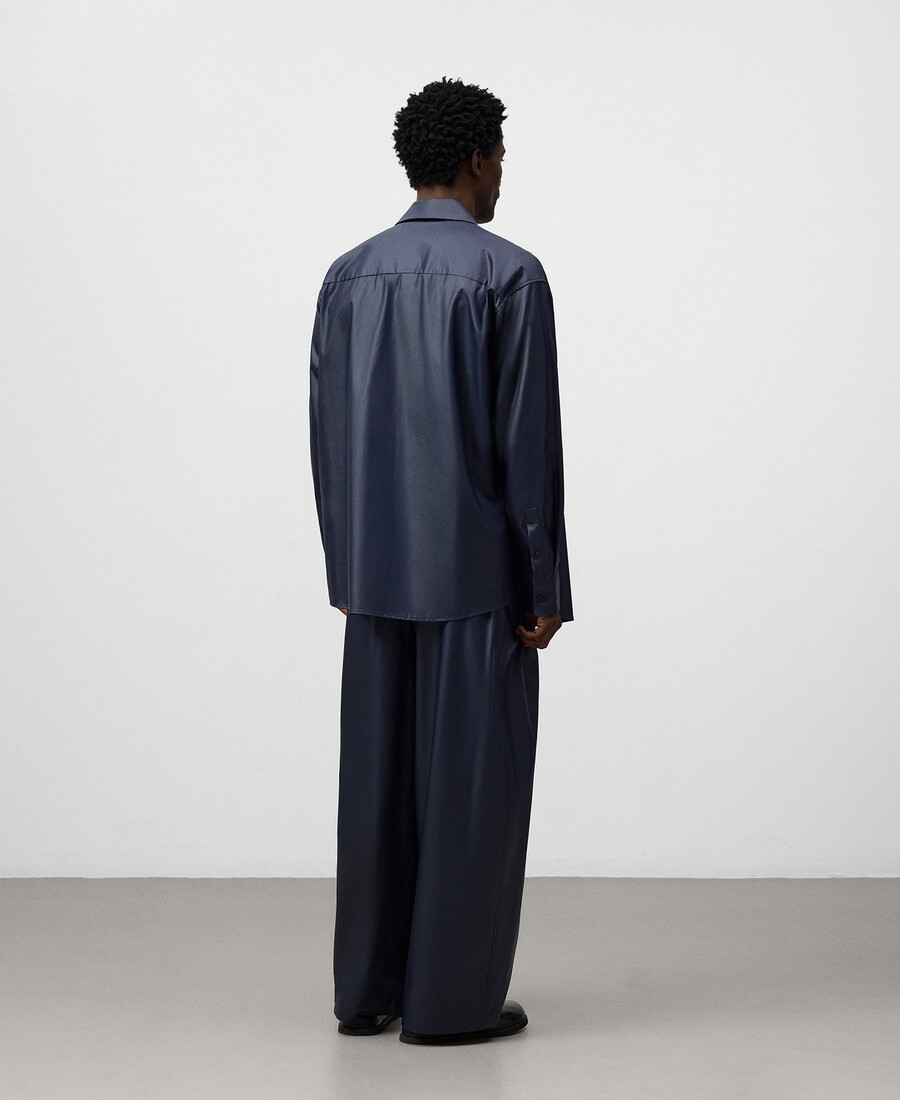 chemise bleu marine oversize homme