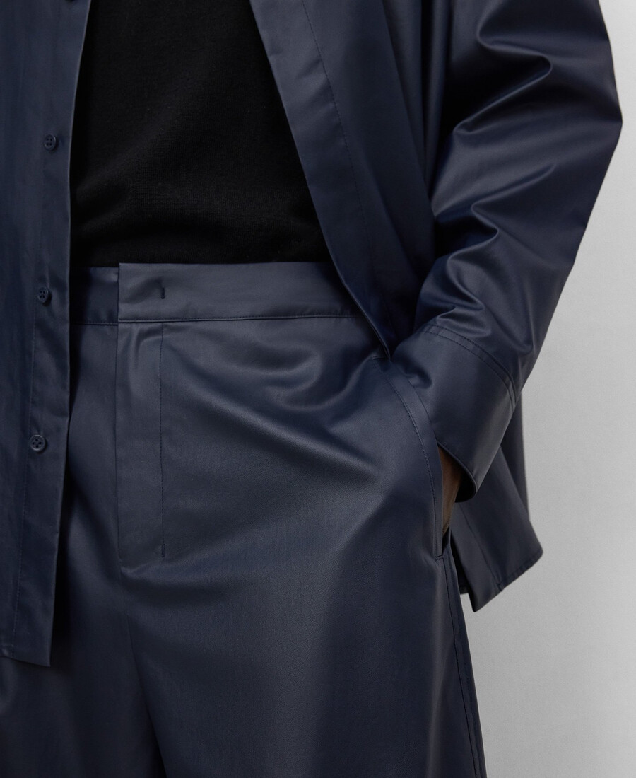 chemise bleu marine oversize homme