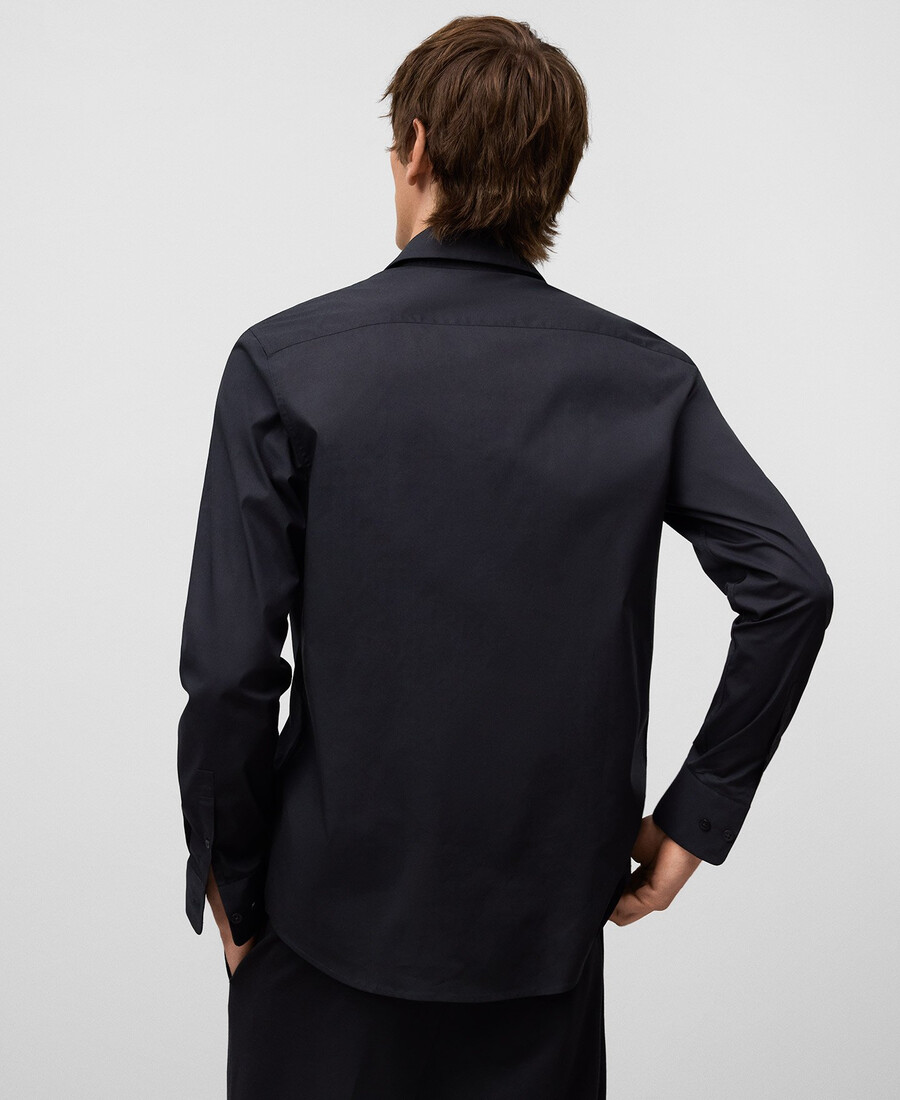chemise homme à col italien coupe ajustée