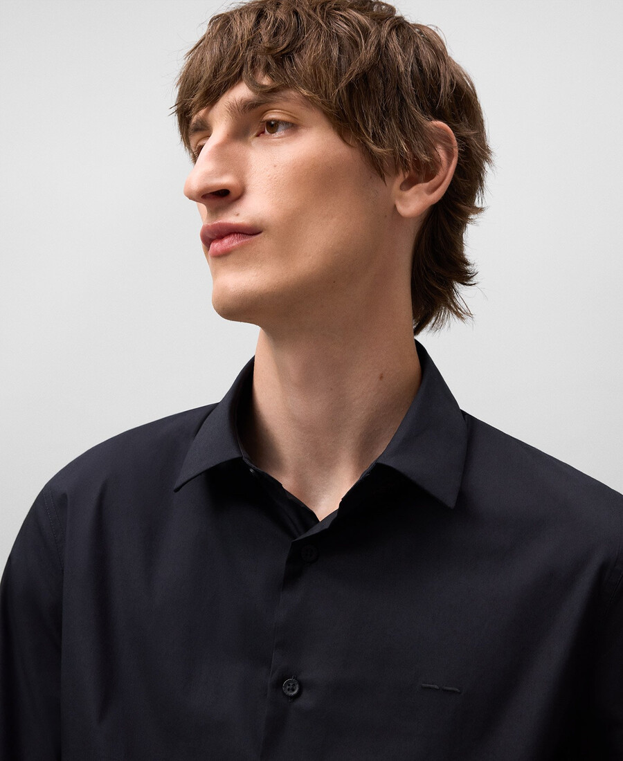 chemise homme à col italien coupe ajustée