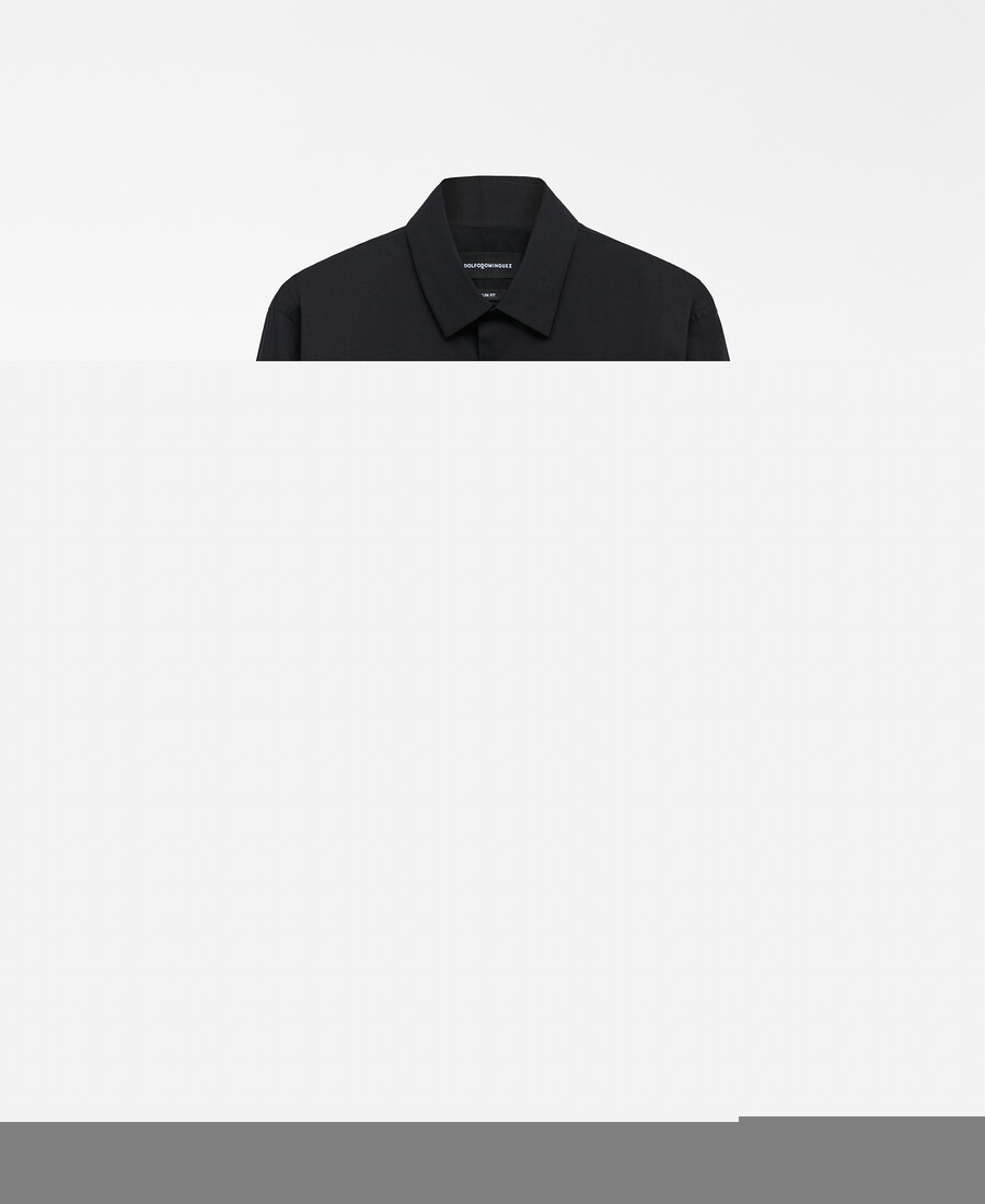 chemise homme à col italien coupe ajustée