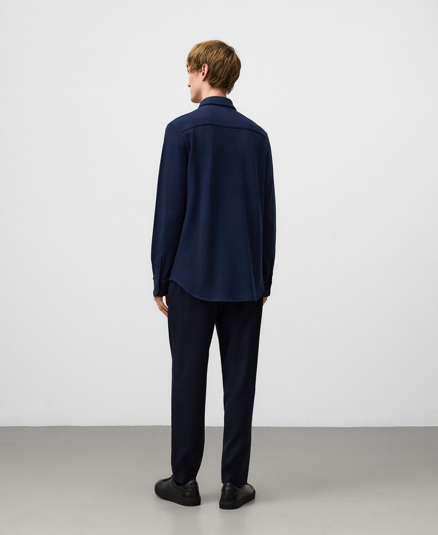 chemise homme en coton biologique à col italien