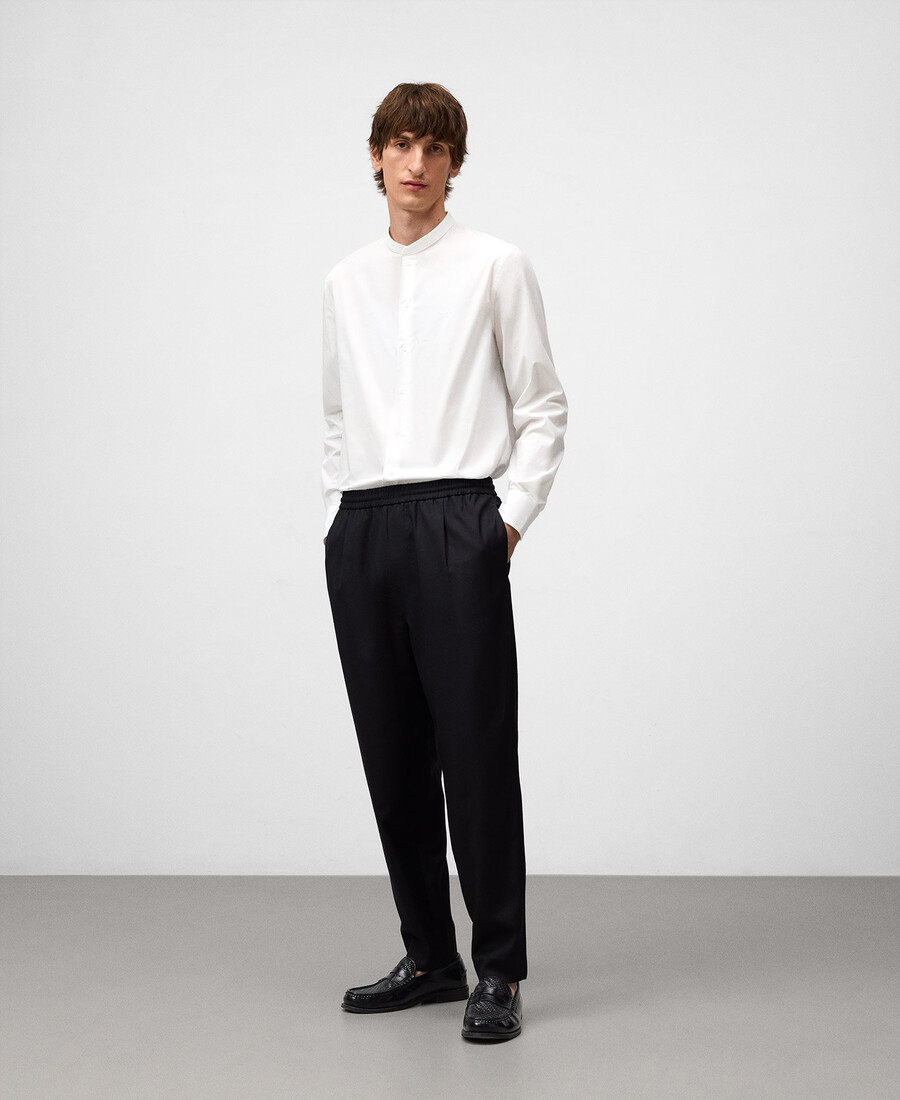 chemise homme à col mandarin coupe classique