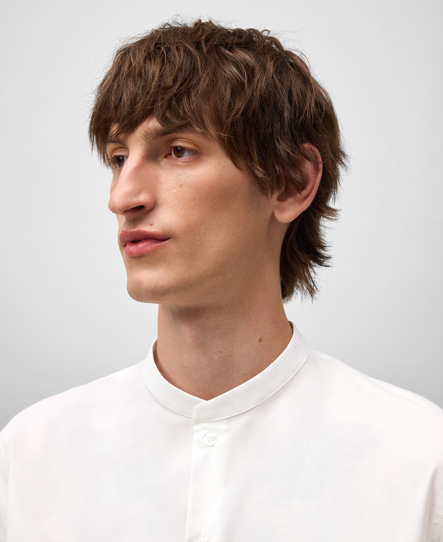 chemise homme à col mandarin coupe classique