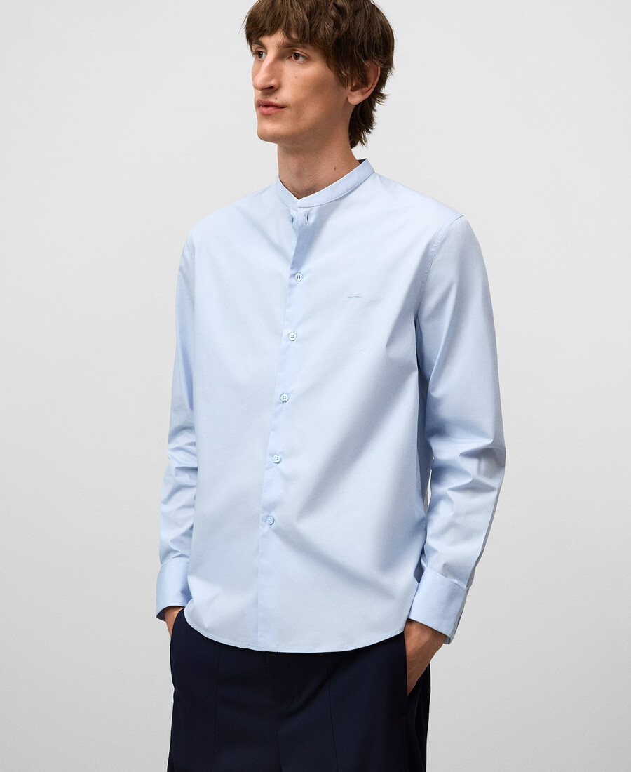 chemise homme à col mandarin coupe classique