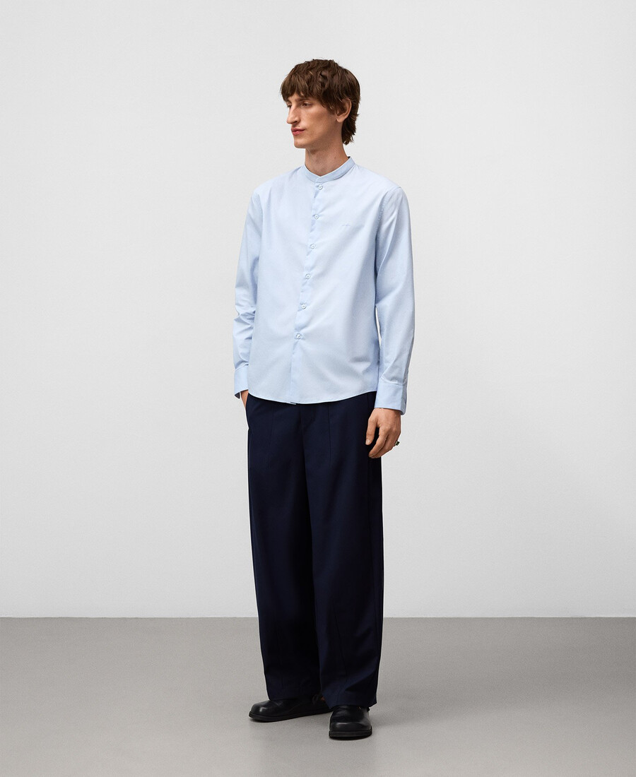 chemise homme à col mandarin coupe classique