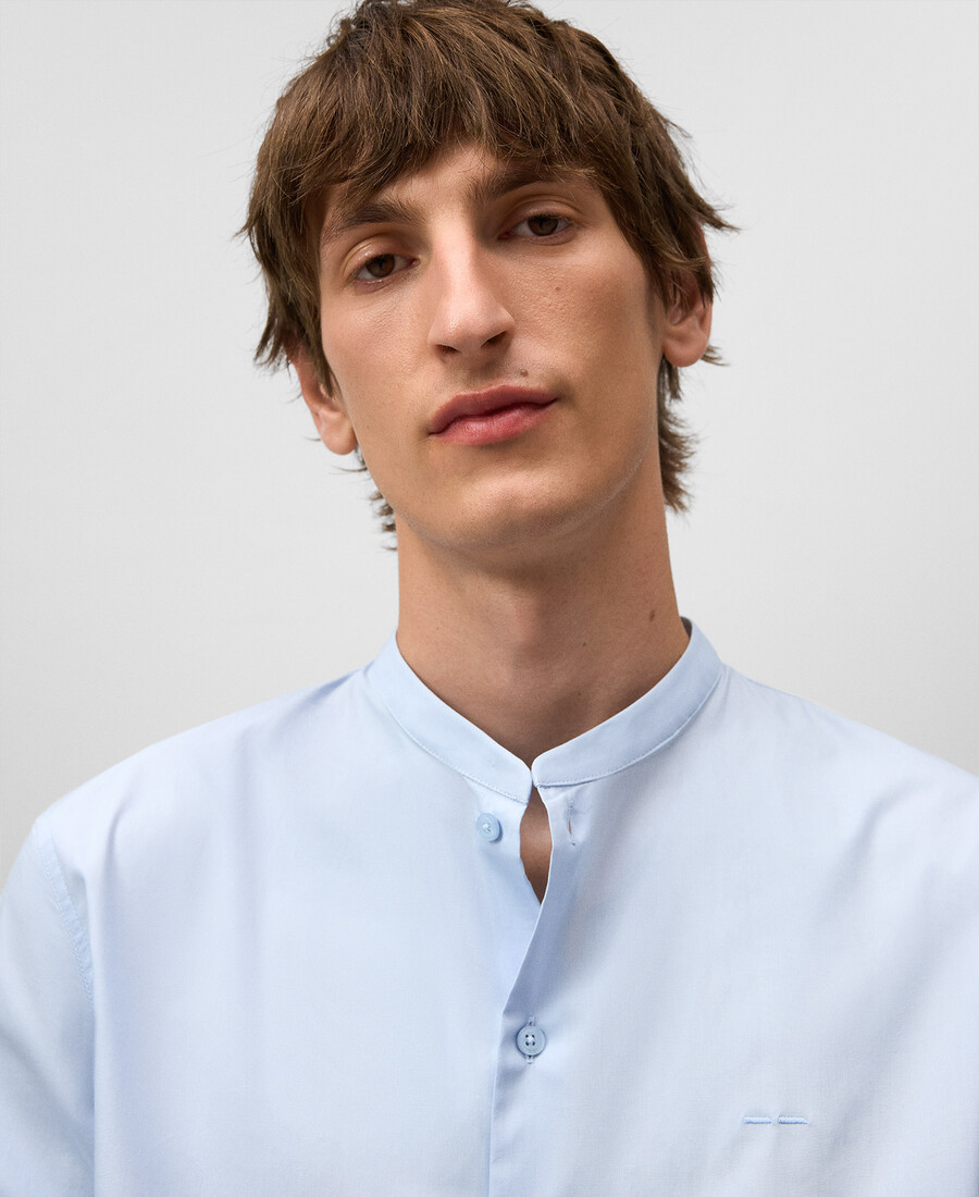 chemise homme à col mandarin coupe classique